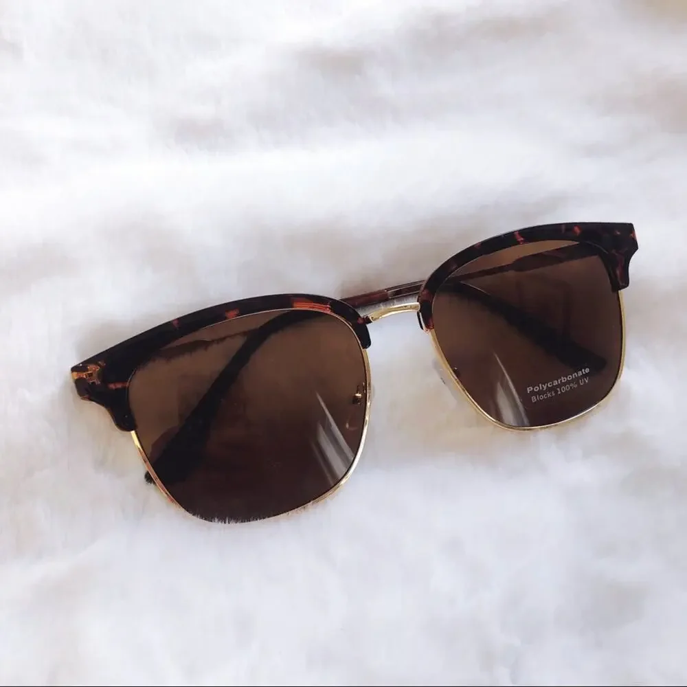 Madox Tortoise Brown Retro Sunglasses